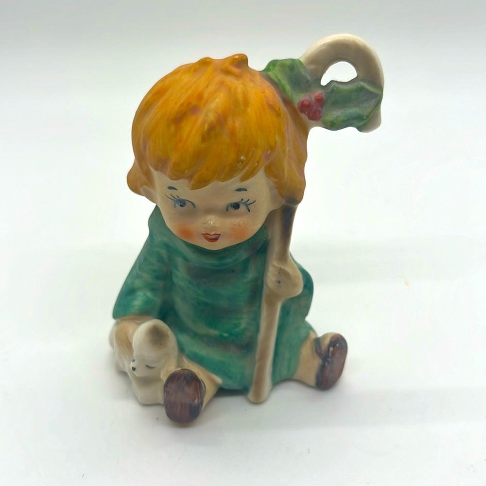 Vtg Lefton Shepard Boy Hook Sheep
